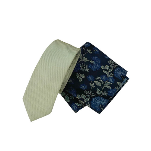 ست کراوات و دستمال جیب مردانه نکست مدل floral sage